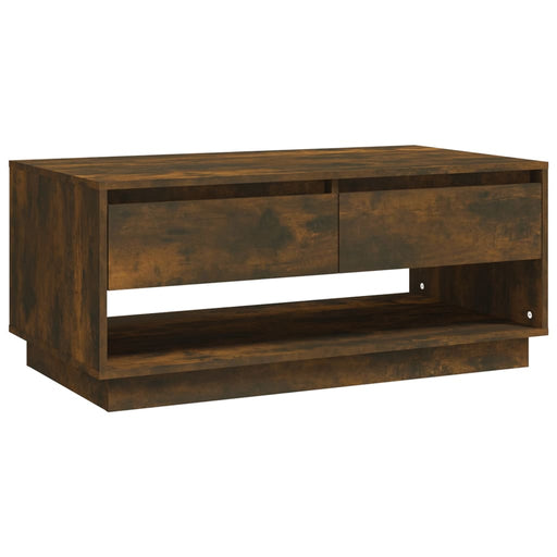 Coffee Table Smoked Oak 102.5x55x44 cm Engineered Wood.