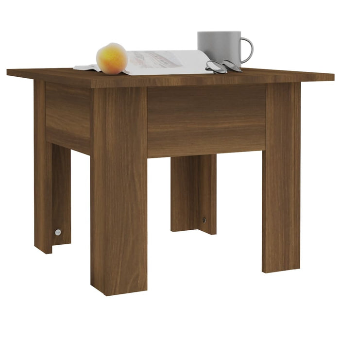 Coffee Table Brown Oak 55x55x42 cm Engineered Wood.
