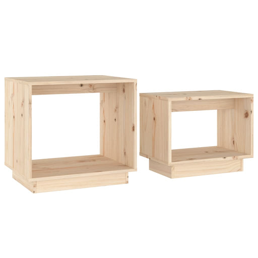 Nesting Coffee Tables 2 pcs Solid Wood Pine.