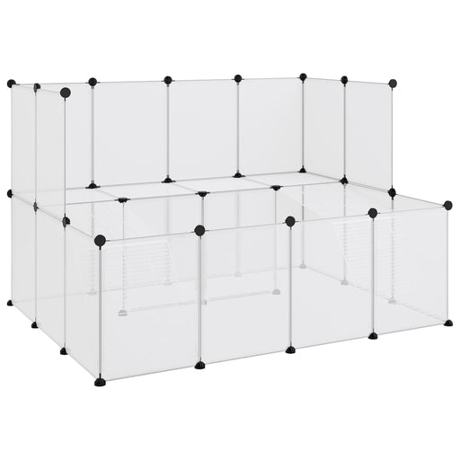 Small Animal Cage Transparent 143x107x93 cm PP and Steel.