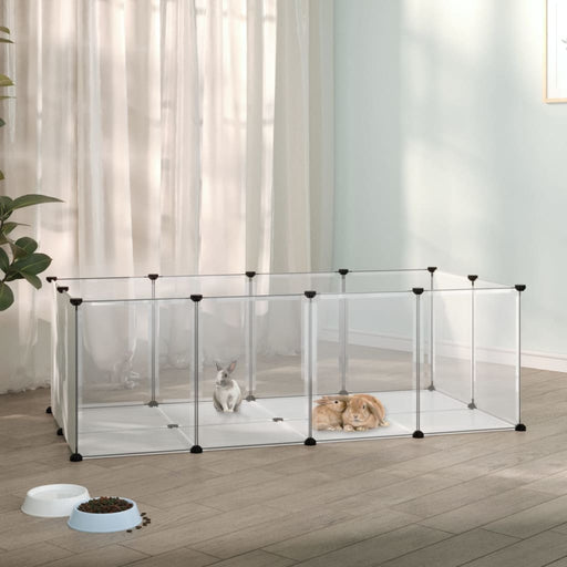 Small Animal Cage Transparent 144x74x46.5 cm PP and Steel.