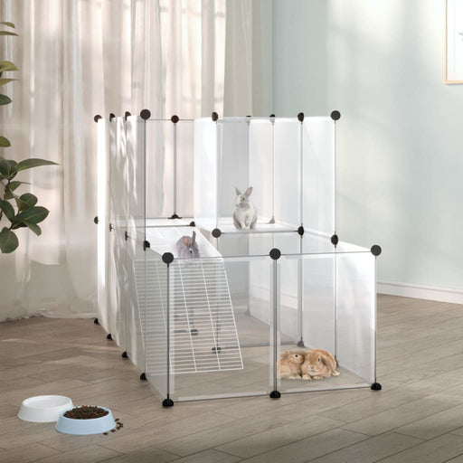 Small Animal Cage Transparent 142x74x93 cm PP and Steel.