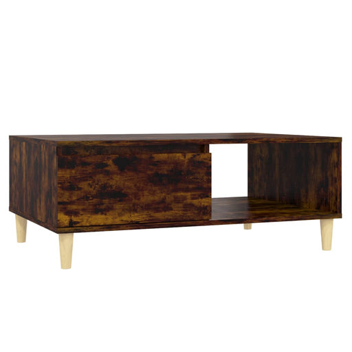 Coffee Table Smoked Oak 90x60x35 cm Engineered Wood.