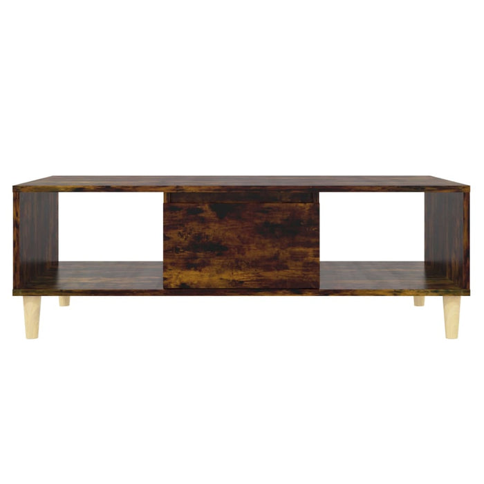 Coffee Table Smoked Oak 103.5x60x35 cm Engineered Wood.