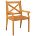 Outdoor Dining Chairs 8 pcs Solid Wood Acacia.