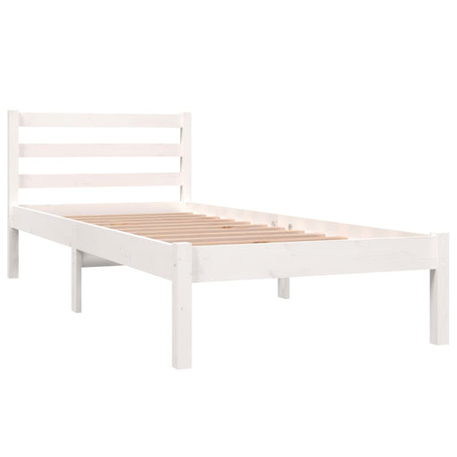 Bed Frame Solid Wood Pine 75x190 cm White 2FT6 Small Single.