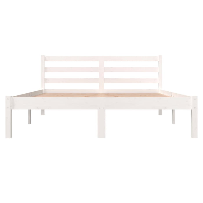 Bed Frame Solid Wood Pine 135x190 cm White 4FT6 Double.