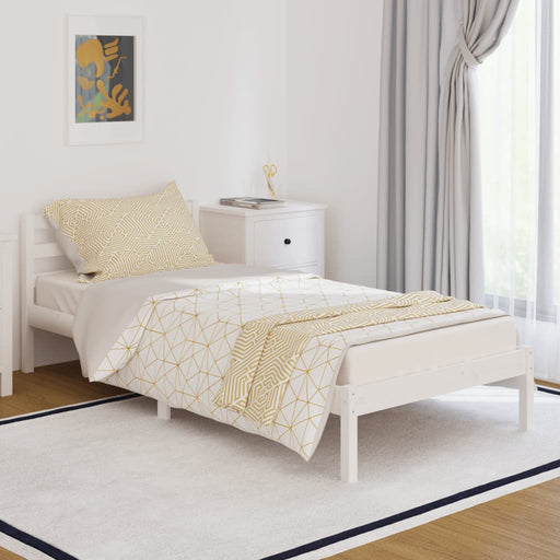 Day Bed Solid Wood Pine 90x200 cm White.