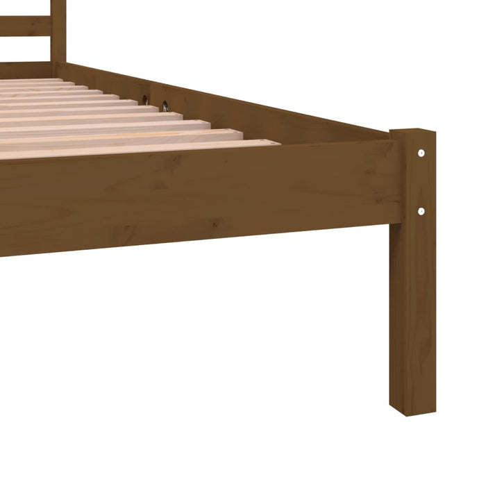 Bed Frame Solid Wood Pine 160x200 cm Honey Brown 5FT King Size.