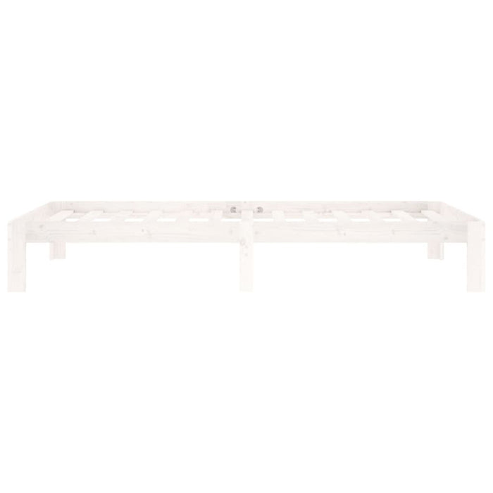 Bed Frame White Solid Wood Pine 100x200 cm.