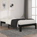 Bed Frame Black Solid Wood Pine 100x200 cm.
