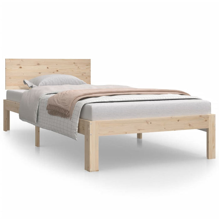 Bed Frame Solid Wood Pine 90 cm