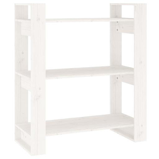 Book Cabinet/Room Divider White 80x35x91 cm Solid Wood Pine.
