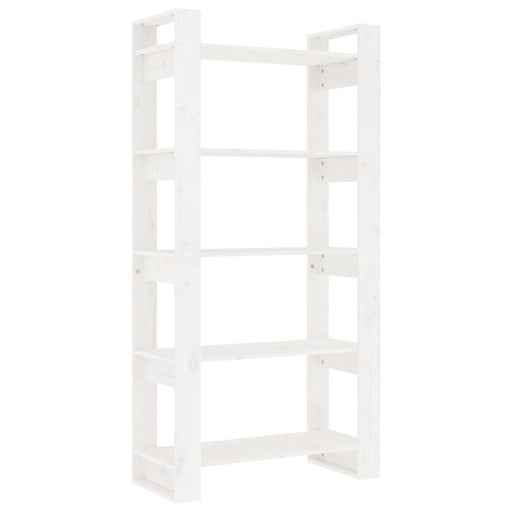 Book Cabinet/Room Divider White 80x35x160 cm Solid Wood.
