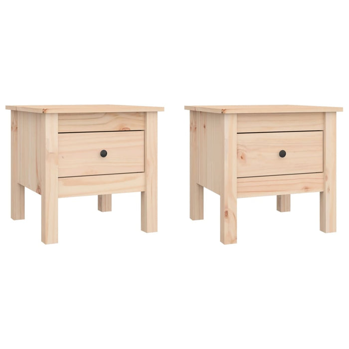 Side Tables 2 pcs 40x40x39 cm Solid Wood Pine.