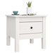 Side Table White 40x40x39 cm Solid Wood Pine.