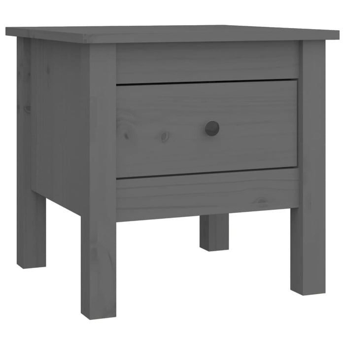 Side Tables 2 pcs Grey 40x40x39 cm Solid Wood Pine.