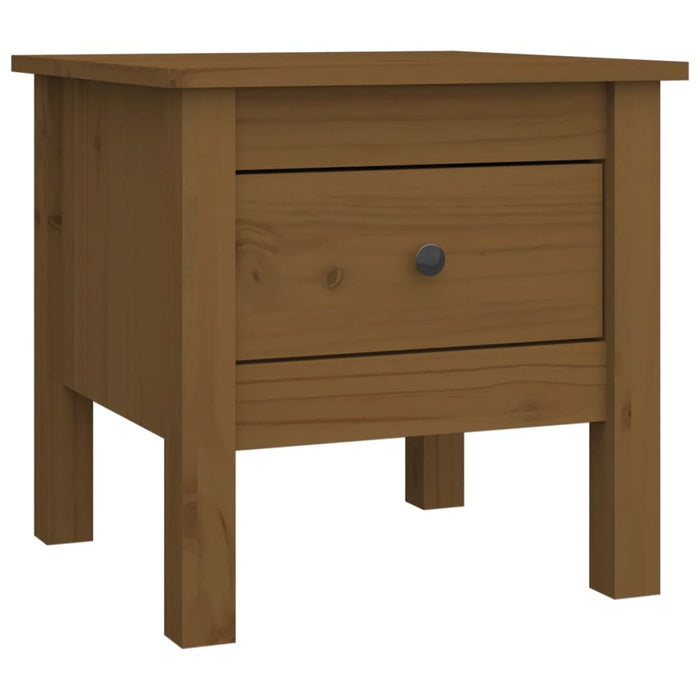 Side Table Honey Brown 40x40x39 cm Solid Wood Pine.