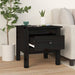 Side Table Black 40x40x39 cm Solid Wood Pine.