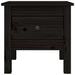 Side Table Black 40x40x39 cm Solid Wood Pine.