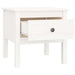 Side Table White 50x50x49 cm Solid Wood Pine.