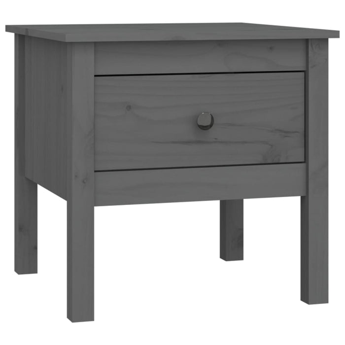 Side Tables 2 pcs Grey 50x50x49 cm Solid Wood Pine.