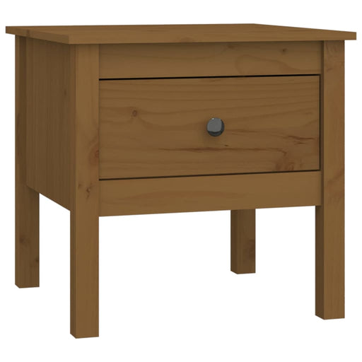 Side Table Honey Brown 50x50x49 cm Solid Wood Pine.