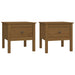 Side Tables 2 pcs Honey Brown 50x50x49 cm Solid Wood Pine.