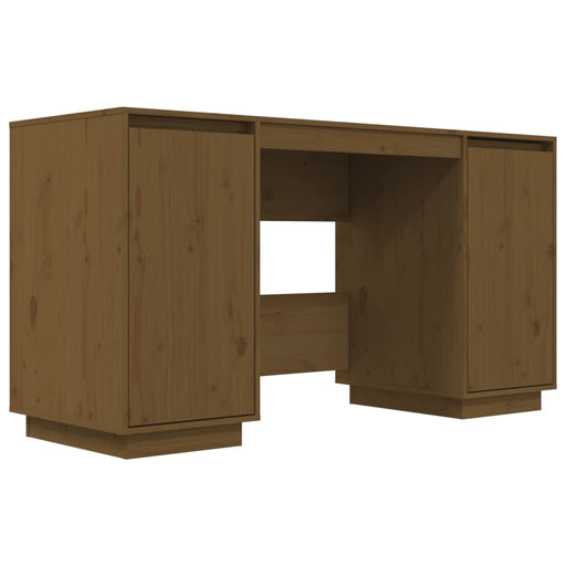 Desk Honey Brown 140x50x75 cm Solid Wood Pine.