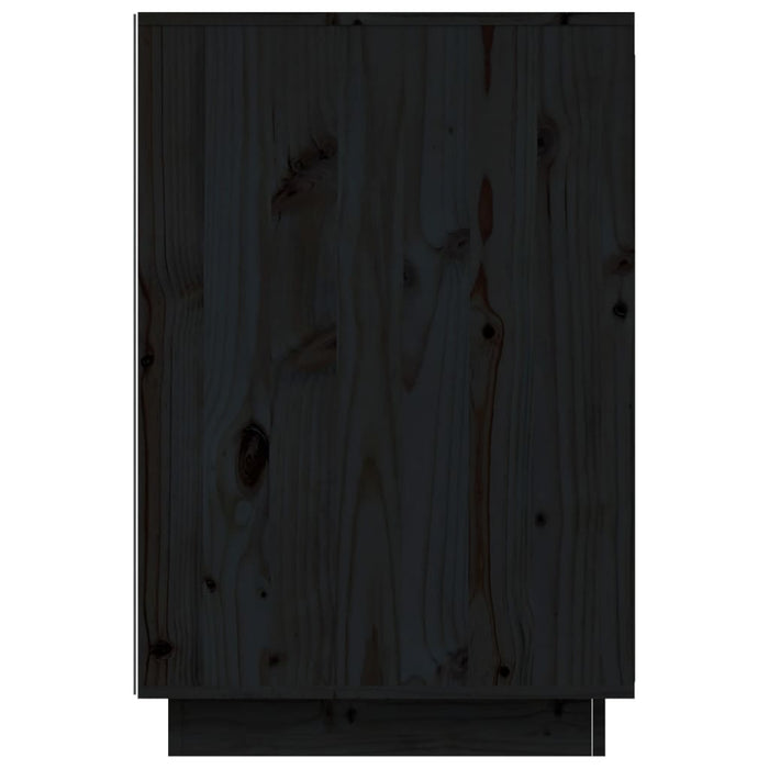 Desk Black 140x50x75 cm Solid Wood Pine.
