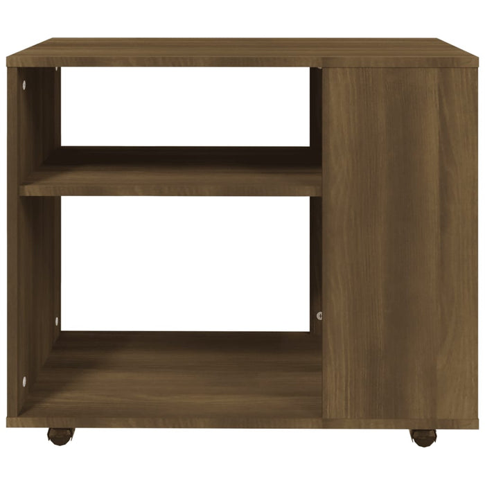 Side Table Brown Oak 70x35x55 cm Engineered Wood.