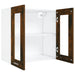 Hanging Glass Cabinet Smoked Oak 60x31x60 cm Engineered Wood.