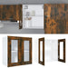 Hanging Glass Cabinet Smoked Oak 60x31x60 cm Engineered Wood.