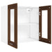 Hanging Glass Cabinet Brown Oak 60x31x60 cm Engineered Wood.