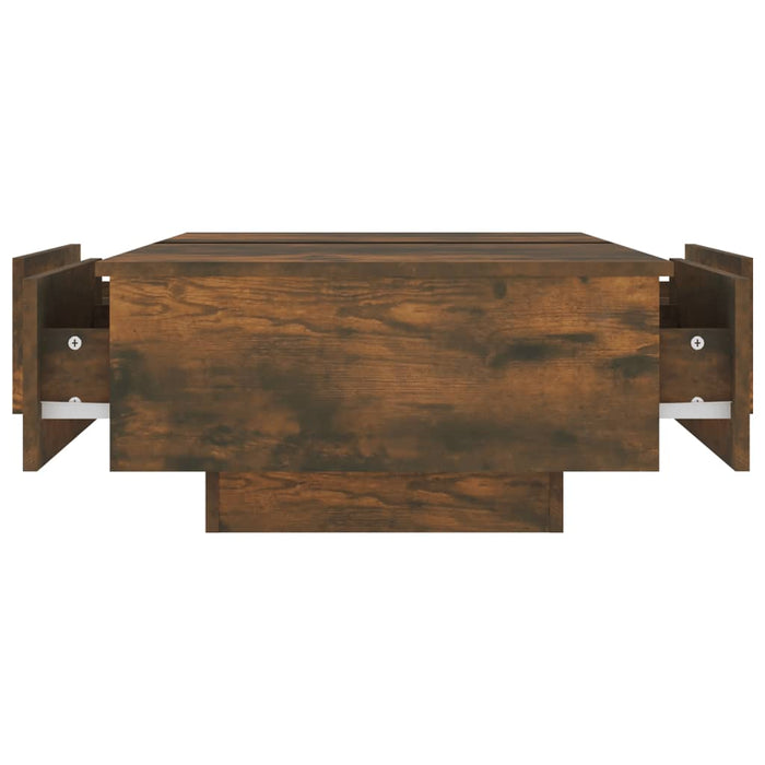 Coffee Table Smoked Oak 90x60x31 cm Engineered Wood.
