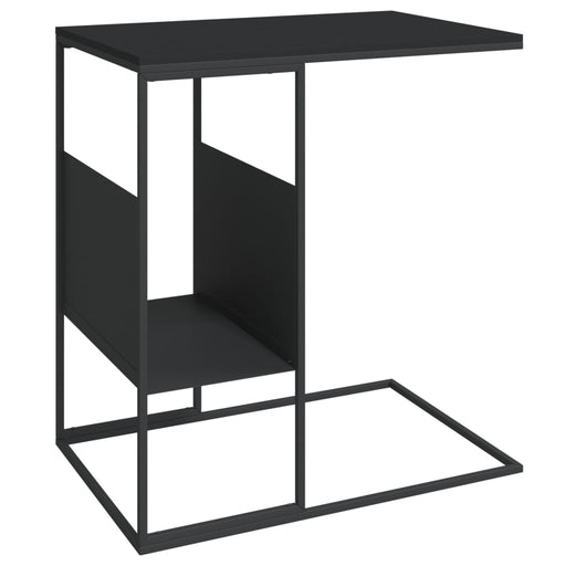 Side Table Black 55x36x59.5 cm Engineered Wood.