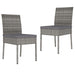3 Piece Outdoor Dining Set with Cushions Poly Rattan Grey.