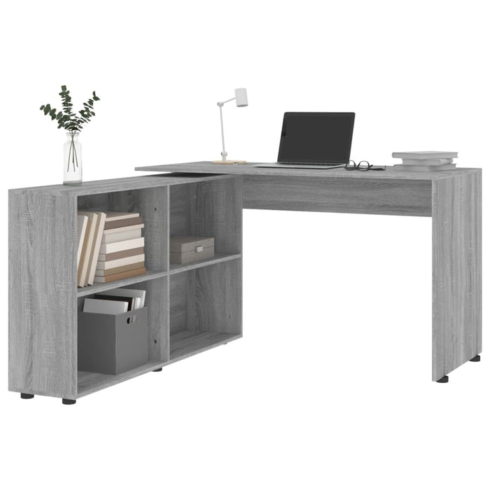 Corner Desk Grey Sonoma Engineered Wood