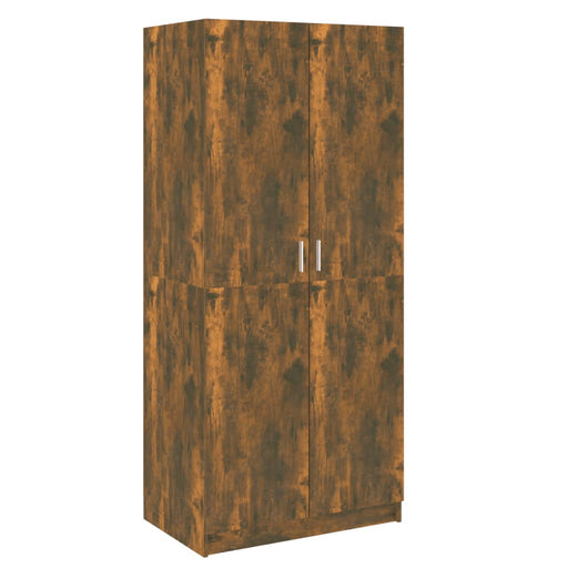 Wardrobe Smoked Oak 80x50x180 cm Engineered Wood.