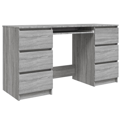 Writing Desk Grey Sonoma 140x50x77 cm Engineered Wood.