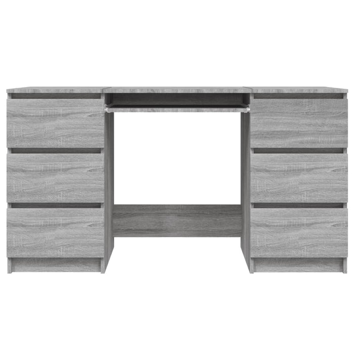 Writing Desk Grey Sonoma 140x50x77 cm Engineered Wood.