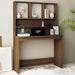 Desk with Shelves Brown Oak 110x45x157 cm Engineered Wood.
