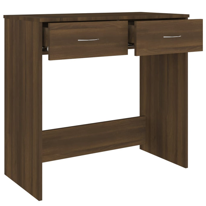 Desk Brown Oak 80x40x75 cm Engineered Wood.