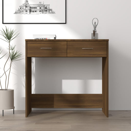 Desk Brown Oak 80x40x75 cm Engineered Wood.