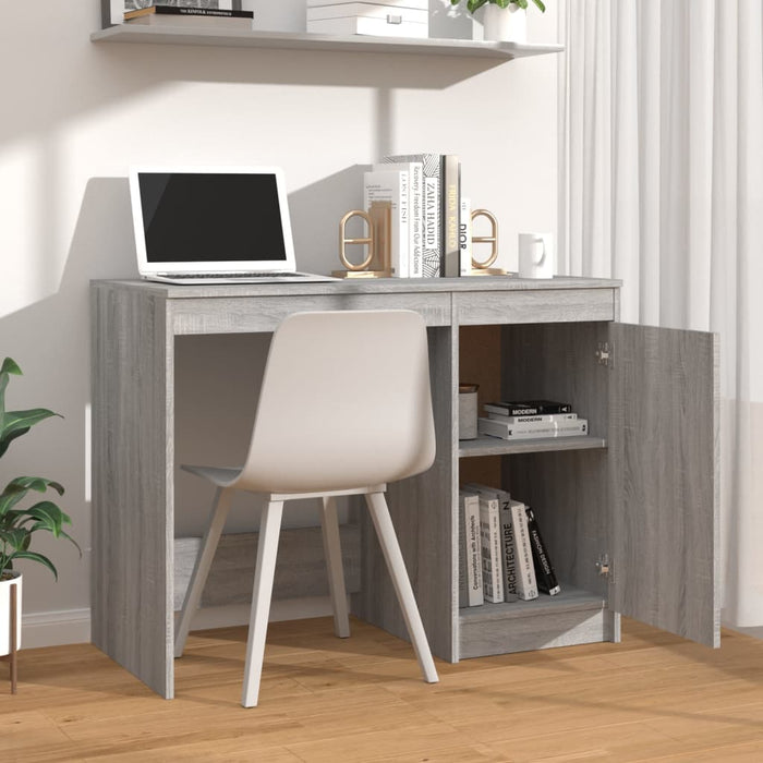 Desk Grey Sonoma 100x50x76 cm Engineered Wood.