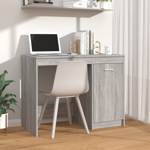 Desk Grey Sonoma 100x50x76 cm Engineered Wood.