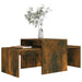 Coffee Table Set Smoked Oak 100x48x40 cm Engineered Wood.