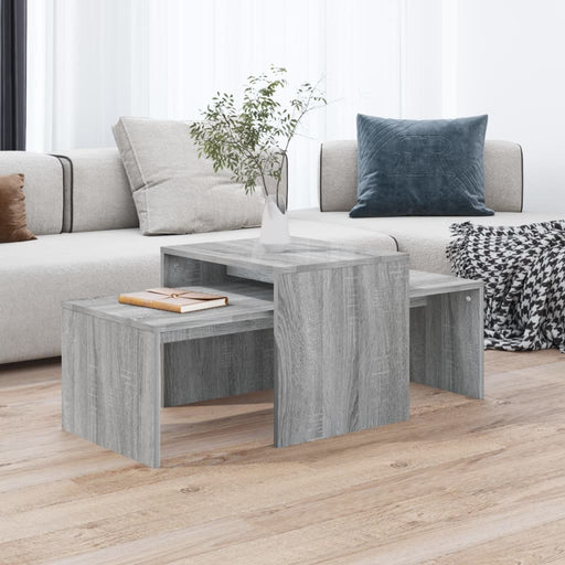 Coffee Table Set Grey Sonoma 100x48x40 cm Engineered Wood.