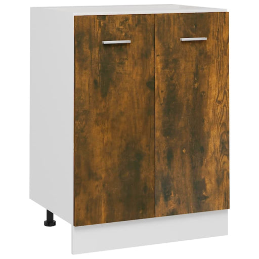 Bottom Cabinet Smoked Oak 60x46x81.5 cm Engineered Wood.