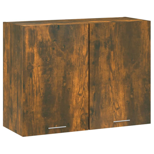 Hanging Cabinet Smoked Oak 80x31x60 cm Engineered Wood.